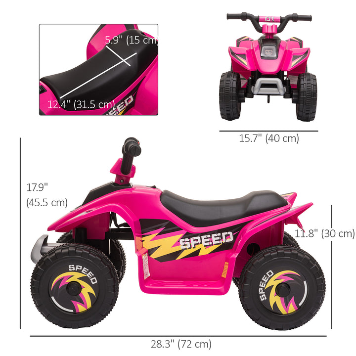 Aosom Kids Ride on ATV, 6V Battery Powered Quad Car with Forward, Reverse Switch, for Boys Girls 18-36 Months, Green