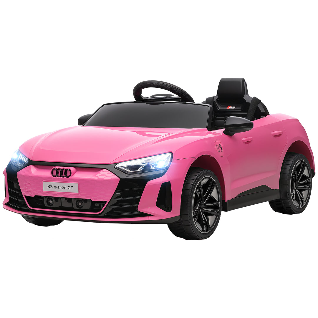 Aosom Ride-On Toy On Car with Remote Control, 12V 3.1 MPH Electric Ride for Kids w/ Suspension System, Horn Honking, Pink