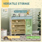 Qaba Toy Storage Organizer with 9 Non-Woven Fabric Boxes, Storage Cabinet & Shelves, for Kids Room, Nursery, Playroom, White