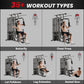 Soozier Multi-Exercise Home Gym Station with 99lbs Weight Stack, for Full Body Workout