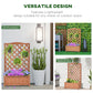 Outsunny Wood Planter with Trellis for Vine Climbing, Raised Garden Bed to Grow Vegetables for Backyard, 28" x 11" x 46", Brown