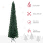 HOMCOM 6FT Artificial Christmas Tree Xmas Pencil Tree Holiday Home Indoor Decoration with Foldable Black Stand for Party, Green