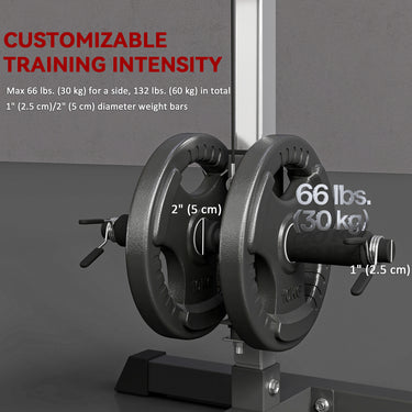 Soozier LAT Pull Down Machine Cable Machine, High and Low Pulley Station with Adjustable Seat, for Home Gym