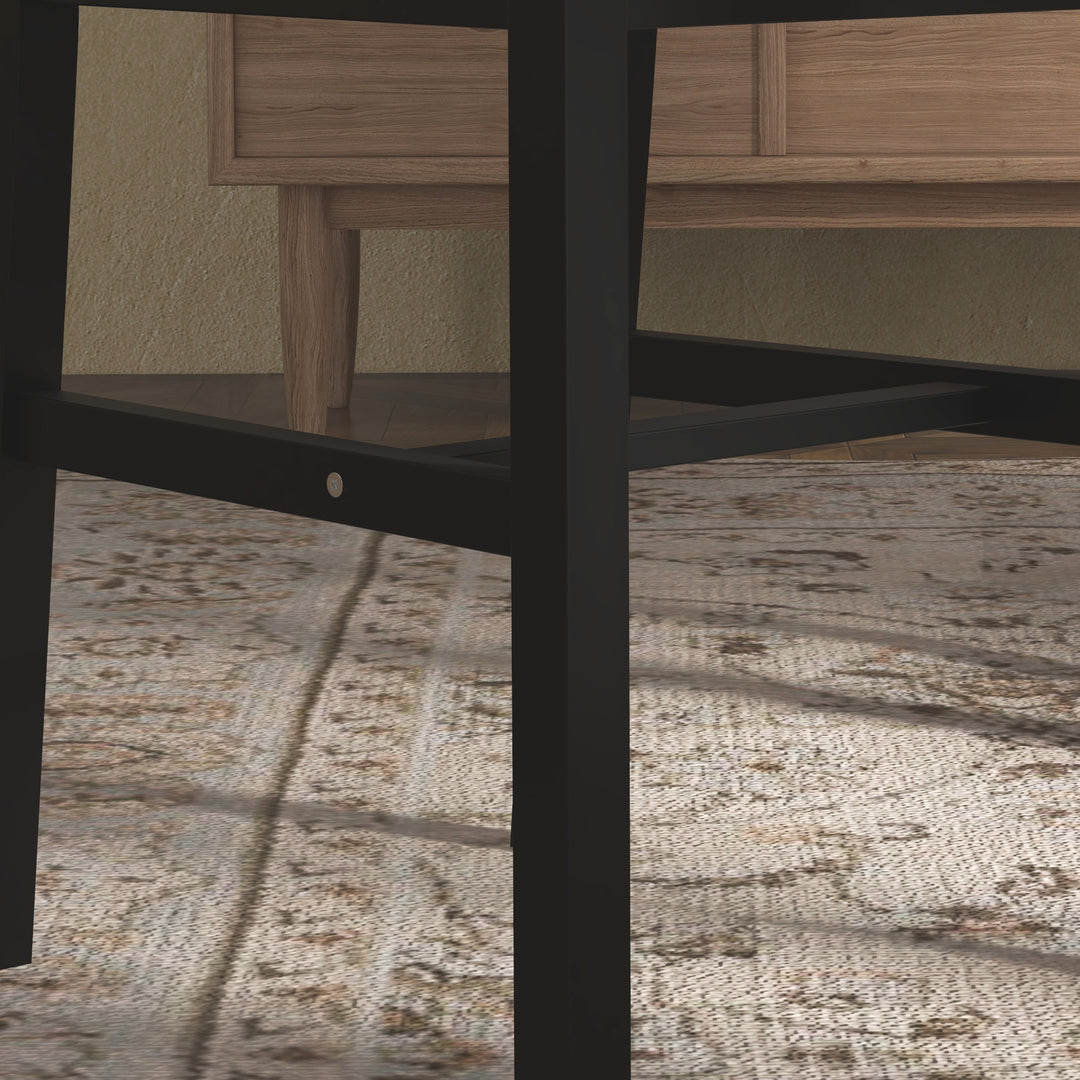 HOMCOM Wooden Dining Chairs Set of 4, Kitchen Chairs with Cross Back, Solid Structure for Living Room and Dining Room, Black