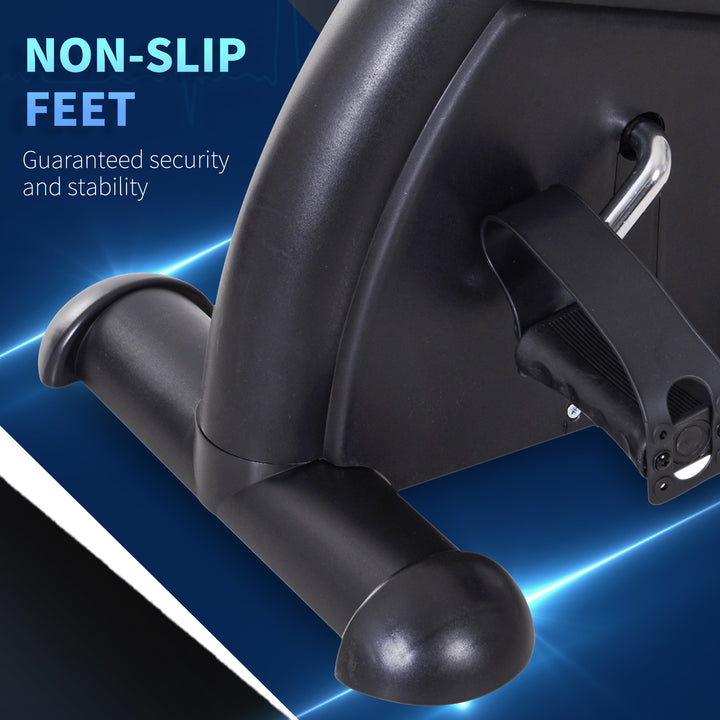 Soozier Portable Mini Pedal Exercise Bike Indoor Cycle Fitness Arm Leg w/ LCD Display, Silver