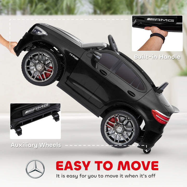 Aosom 12V/7AH Kids Ride on Car, Mercedes Benz AMG GLC63S Coupe, Electric Car with Remote Control, Handle, 2 Speed, with Music, Electric Light, Easy to Move, Red
