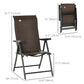 Outsunny 2PCs Outdoor Wicker Folding Chairs with Adjustable Backrest, Grey