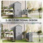 Outsunny 2-in-1 Outdoor Storage Cabinet, Wood Garden Shed with Shelves, Vent Holes, Foot Caps for Backyard, Patio, Lawn