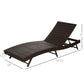 Outsunny Wicker Patio Lounger, Outdoor S Shape Recliners Lounge Chair w/ 5-Level Adjustable Backrest, Soft Padded Cushion for Outdoor Use, Cream White