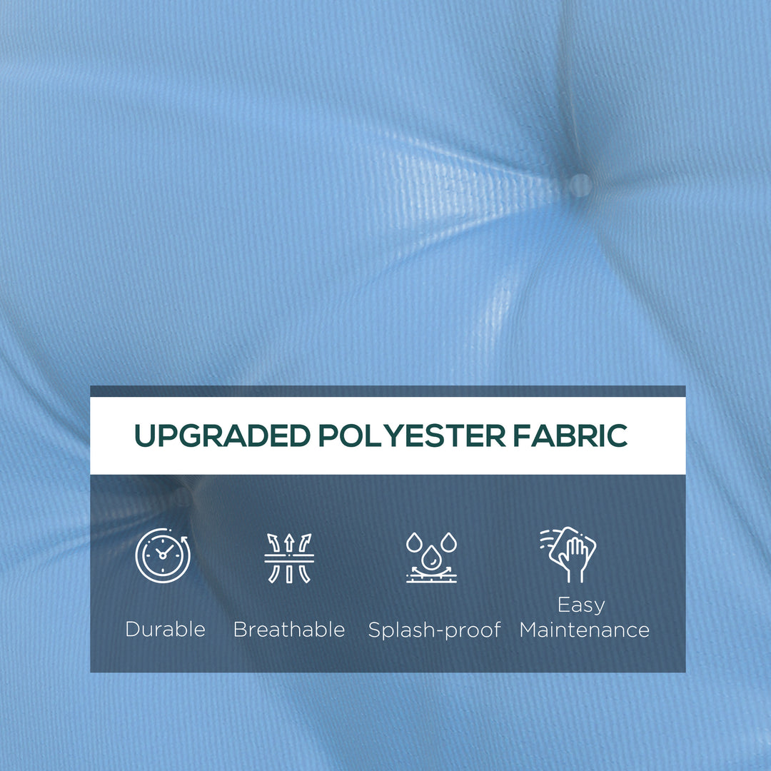 Outsunny Porch Swing Cushion Garden Bench Cushion with Backrest, Non-Slip 3-Seater Soft Pad, Swing Chair Mat Replacement for Indoor and Outdoor, 59.1" x 38.6", Khaki