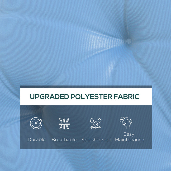 Outsunny Porch Swing Cushion Garden Bench Cushion with Backrest, Non-Slip 3-Seater Soft Pad, Swing Chair Mat Replacement for Indoor and Outdoor, 59.1" x 38.6", Khaki