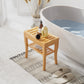 HOMCOM 20" Bamboo Shower Bench Bathroom Stool Spa Bath Seat Organizer Storage Shelf