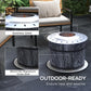 Outsunny Smokeless Fire Pit, Portable Camping Bonfire Stove with Mat for Backyard Patio Picnic, Magnesium Oxide, Black