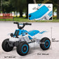 Qaba 6V Kids ATV Quad, 4 Wheeler Battery Powered Electric Ride on Car w/ Lights, Forward Backward, White