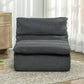 HOMCOM Floor Sofa with Single Piece Ultra High-Density Foam, Armless Floor Chair for Living Room, Bedroom, Home Office, Green