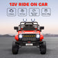 Qaba 12V Ride on Truck, Electric Car for Kids with Remote Control, Suspension, 3 Speeds, USB Music Headlights, Dark Blue