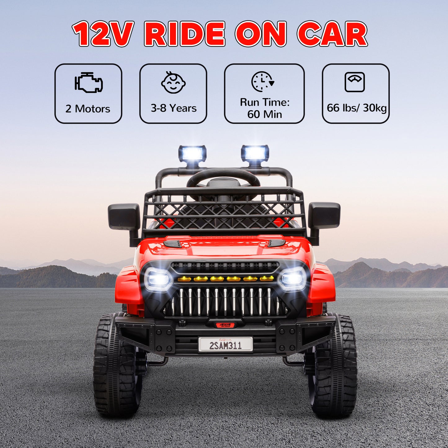 Qaba 12V Ride on Truck, Electric Car for Kids with Remote Control, Suspension, 3 Speeds, USB Music Headlights, Dark Blue