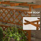 Outsunny Wooden Planter with Trellis Privacy Screen, Raised Garden Bed to Grow Vegetables, Herbs and Flowers, Orange