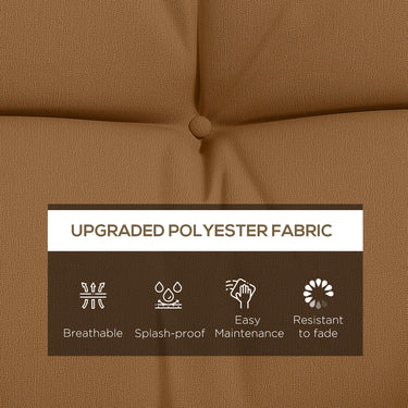 Outsunny 4-Piece Back and Seat Cushion Pillows Replacement and Pillows, Patio Chair Cushions Set with Ties, Tan
