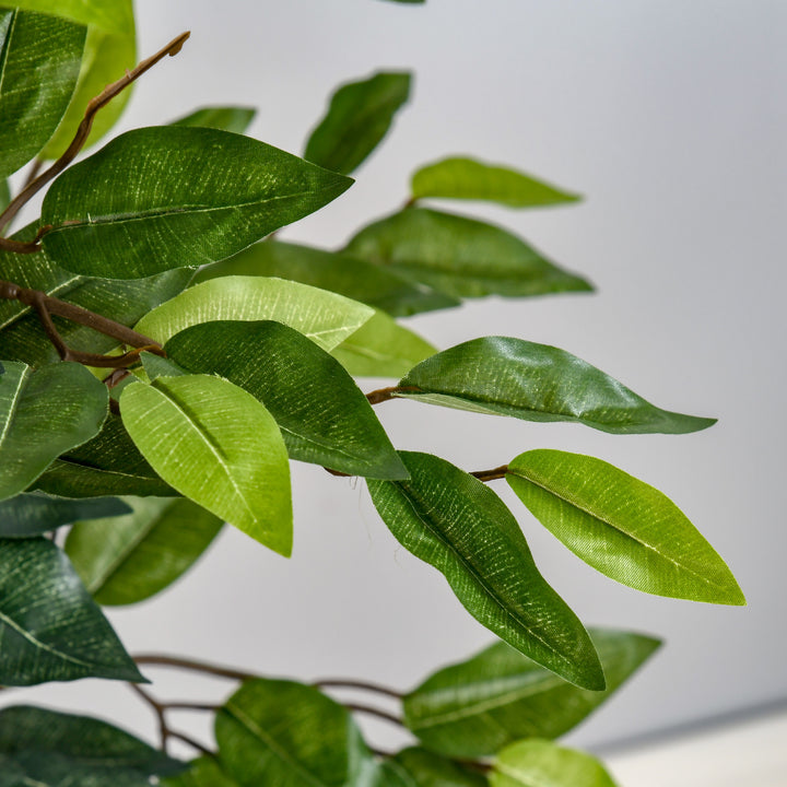 HOMCOM 5FT Artificial Ficus Tree, Fake Tree with Leaves, Faux Plant in Nursery Pot for Indoor Decoration