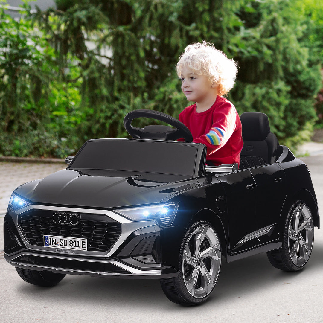 Qaba 12V Battery Powered Kids Electric Car, Audi Q8 etron Sportback Licensed Ride on Car w/ Remote Control, White
