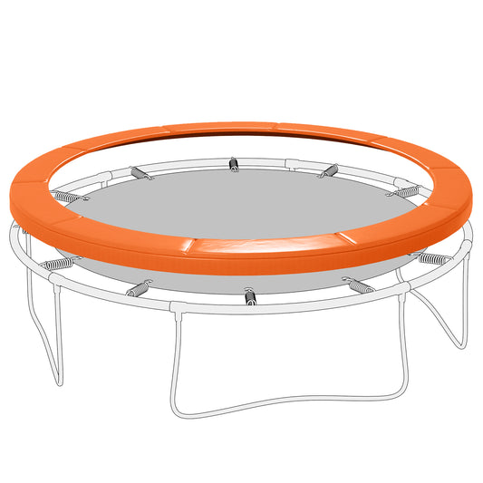 Soozier 14ft Trampoline Replacement Pad Trampolining Replacement Jump Bounce Exercise GYM Pad Only Light Orange