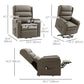 HOMCOM Lift Chair for Elderly, Power Chair Recliner with Footrest, Remote Control, Side Pockets for Living Room, Grey