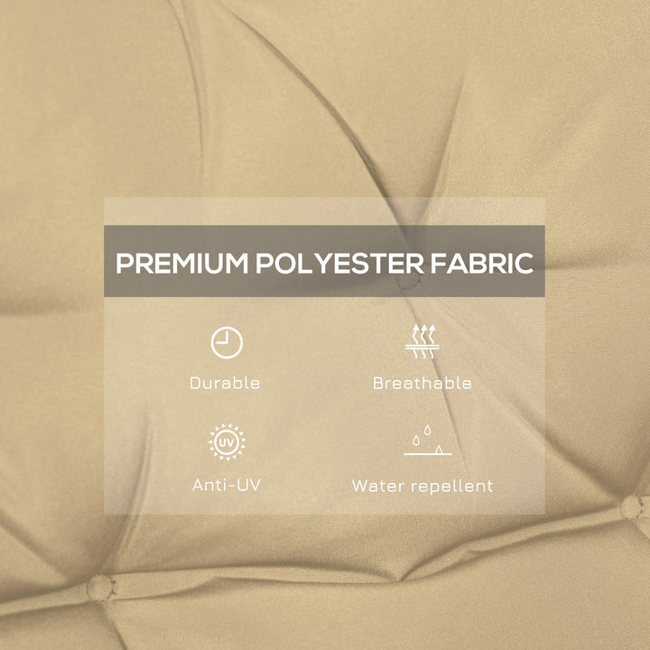 Outsunny Porch Swing Cushion Garden Bench Cushion with Backrest, Non-Slip 2-seater Soft Pad, Swing Chair Mat Replacement for Indoor and Outdoor, 39.4" x 38.6", Dark Grey