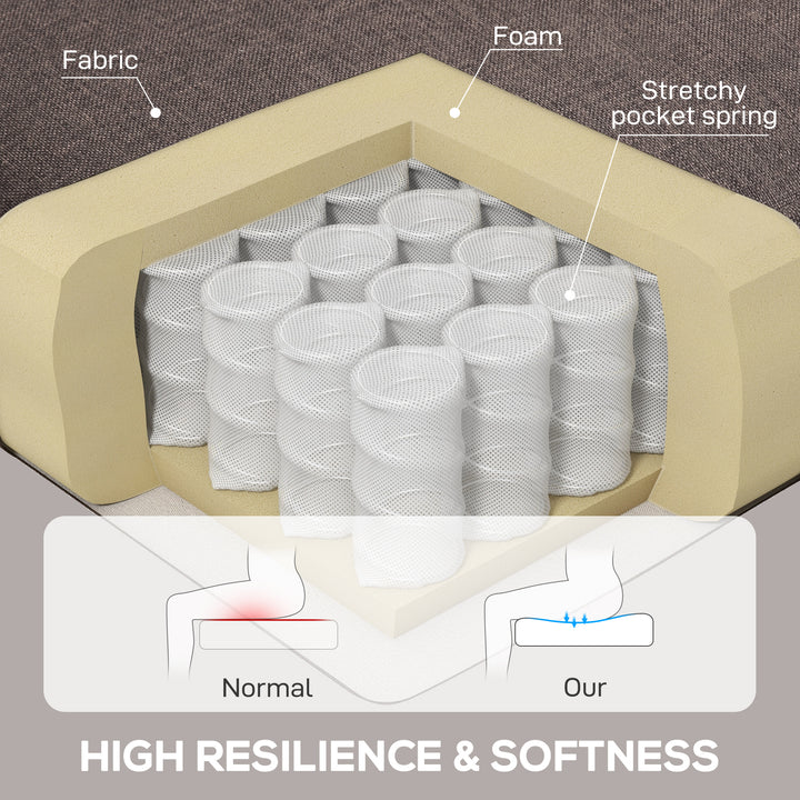 HOMCOM Fabric Accent Chair, Button Tufted Armchair, Upholstered Modern Living Room Chair, Wingback Chair with Wood Legs, Rolled Arms, Thick Padding for Bedroom, White