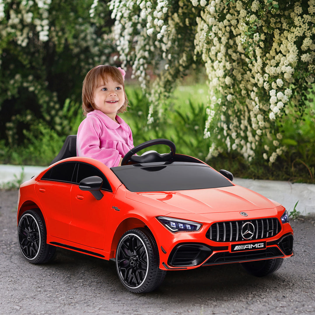 Qaba Mercedes-Benz AMG Licensed 12V Ride on Car, Kids Electric Car with Remote Control, Spring Suspension, LED Lights, Red
