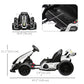 Aosom 24V Electric Go Kart, Battery Powered Kids Drift Kart with Adjustable Seat, Seat Belt, Horn, Music, Light, White