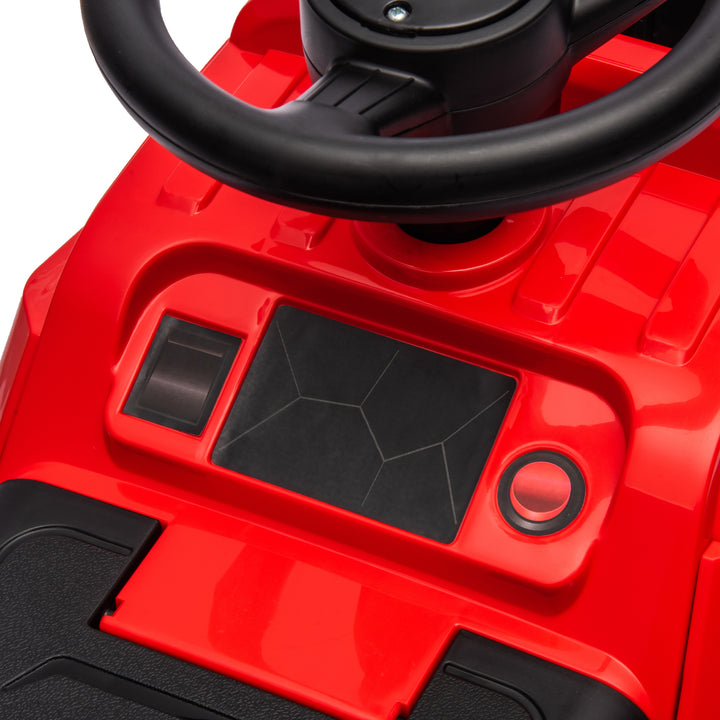 Aosom 3 in 1 Ride on Excavator Bulldozer Road Roller, No Power Pretend Play Construction with Music, for 18-48 Months, Yellow