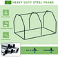 Outsunny 39" x 28" x 24" Portable Mini Greenhouse PE Grow House with Zipper Door Gardening Plant Cover Steel Frame