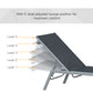 Outsunny Sun Lounger, Outdoor Chaise Lounge with 5-Position Backrest for garden, Black