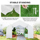 Outsunny 20x10x7ft Walk-in Steeple Greenhouse Outdoor Backyard Plant Seed Growth Tunnel Shed Warm House with 2 Anchor Way White