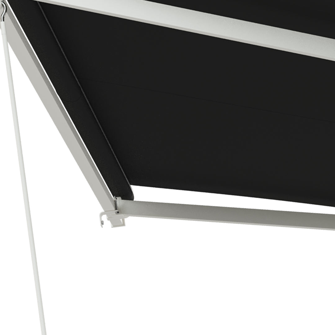 Outsunny 10' x 8' Electric Retractable Awning, UV Protection Sun Shade Shelter w/ Remote Controller for Deck Balcony Yard, Black