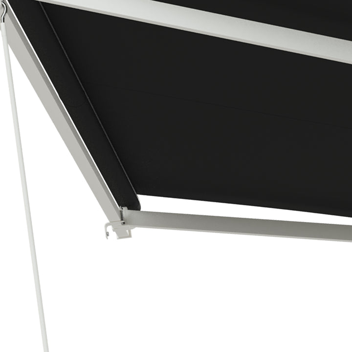 Outsunny 10' x 8' Electric Retractable Awning, UV Protection Sun Shade Shelter w/ Remote Controller for Deck Balcony Yard, Black