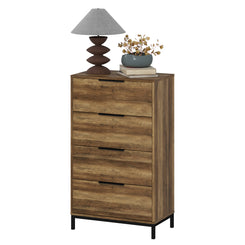 HOMCOM Dresser for Bedroom, 4 Drawer Dresser Tower, Chest of Drawers for Hallway, Entryway, Closet, Natural