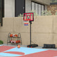 Qaba Kids Basketball Hoop, 6.6-8.5ft Adjustable Height Basketball Net with Weight Bag, for Indoor Outdoor, for 6+ Years