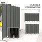 Outsunny 6 Panel Folding Room Divider, UV30+ Privacy Screen, Indoor Outdoor Privacy Panel with Stable Base, Black