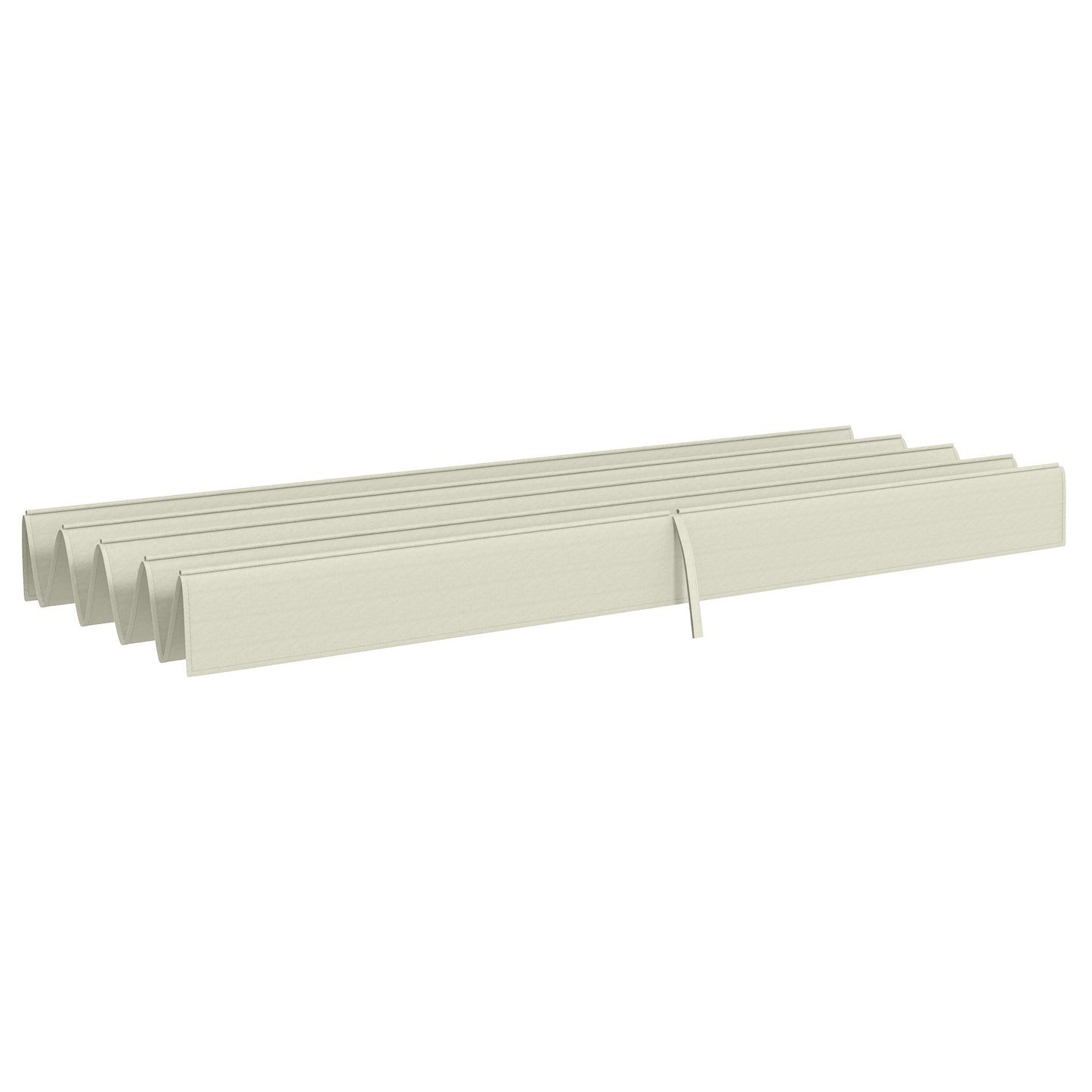 Outsunny Pergola Canopy, Retractable Sun Shade Cover for 10' x 7' Pergola, UV30+ Protected, Cream White
