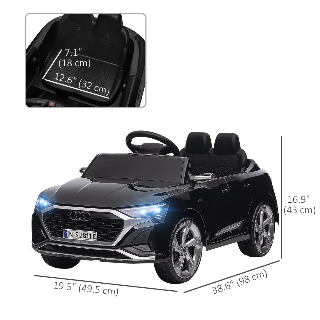Qaba 12V Battery Powered Kids Electric Car, Audi Q8 etron Sportback Licensed Ride on Car w/ Remote Control, White