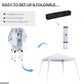 Outsunny 8' x 8' Pop Up Canopy, Outdoor Foldable Tent, Portable Canopy Tent with Carrying Bag for Camping, Party, Picnic, White