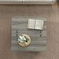 HOMCOM Farmhouse Coffee Table, Square Center Table with Flip-top Lids, Hidden Storage Compartment and Wooden Legs, Oak