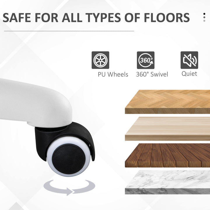 Vinsetto Office Chair 360° Swivel Task Desk Breathable Fabric Computer Chair with Flip-up Arms and Adjustable Height, Grey