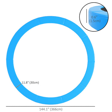 Soozier 12ft Trampoline Replacement Pad Trampoline Spring Cover EPE Foam Light Blue