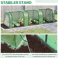 Outsunny 138"x39"x32" Transparent PVC Mini Tunnel Greenhouse Garden Green Grow Shed Portable Plant Flower Warm House Steel Frame Zipped Doors