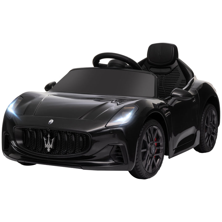 Qaba 12V Maserati Gran Turismo Licensed Kids Electric Car w/ Remote Control, Soft Start, LED Lights, Music, Horn, MP3, Pink