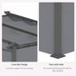 Outsunny Metal Pergola with Sliding Roof Canopy, Retractable Pergola Canopy, 10' x 10', Dark Grey
