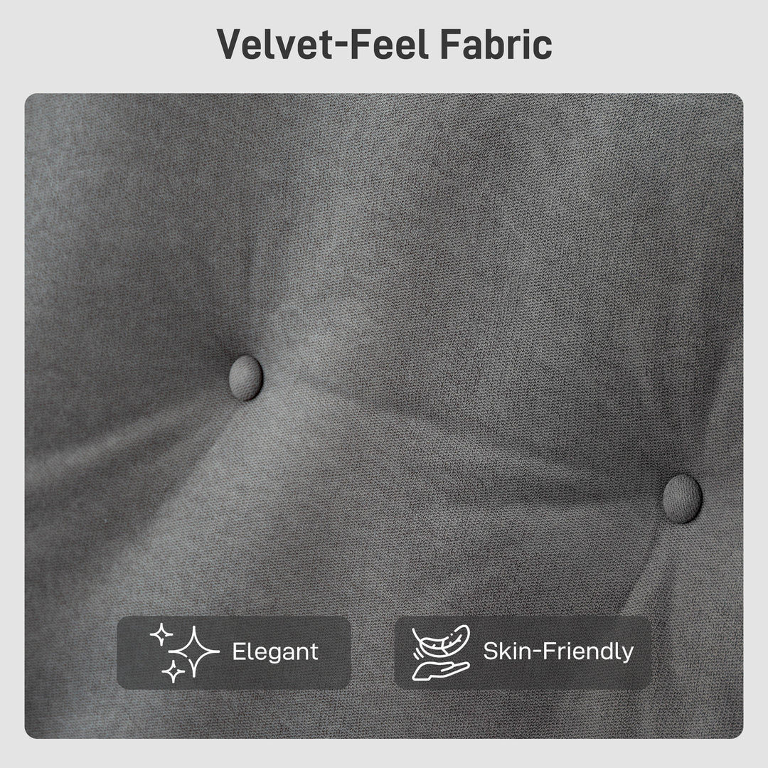 HOMCOM 2 Seater Sofa, Small Modern Couch with High-Resilience Foam, Thicken Padding, Button Tufted, Cream White